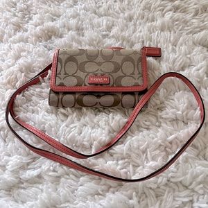 Coach crossbody fold over wallet